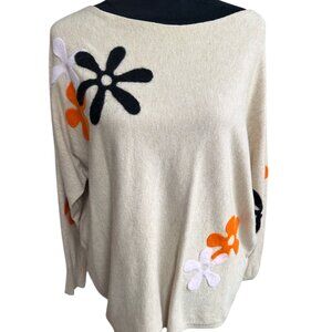 Aeda Medium Retro Daisy Dolman Sleeve Sweater